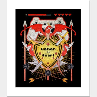 Gamer at Heart Vintage Design Posters and Art